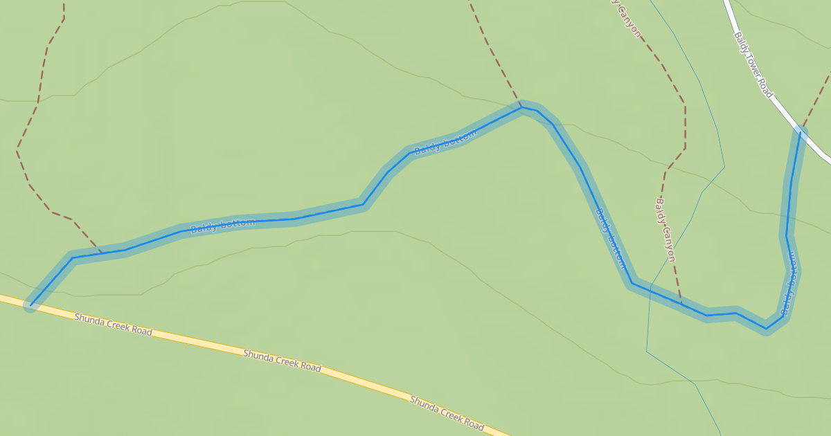 Map preview of Baldy bottom