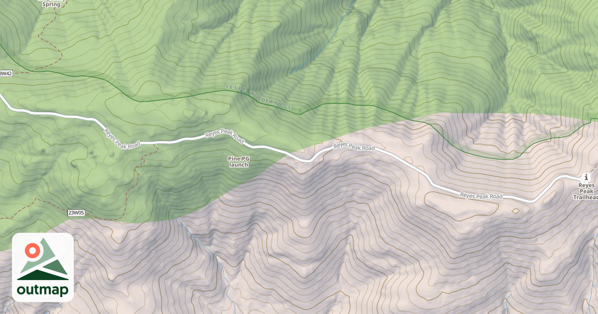 Map of REYES PEAK