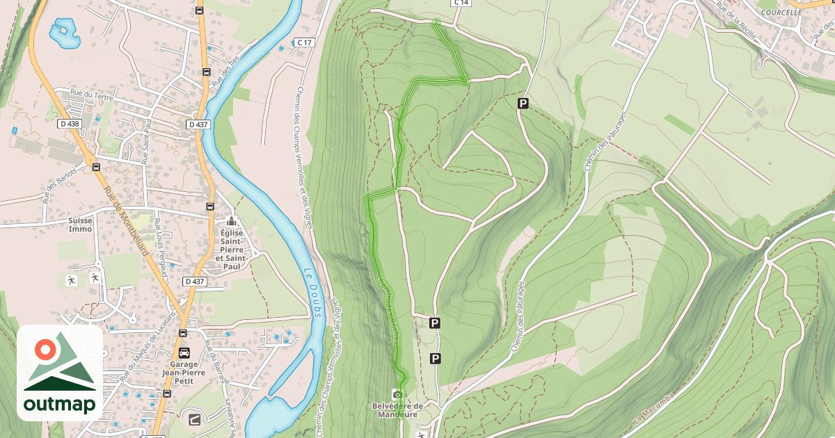 Map of Chemin des Roches