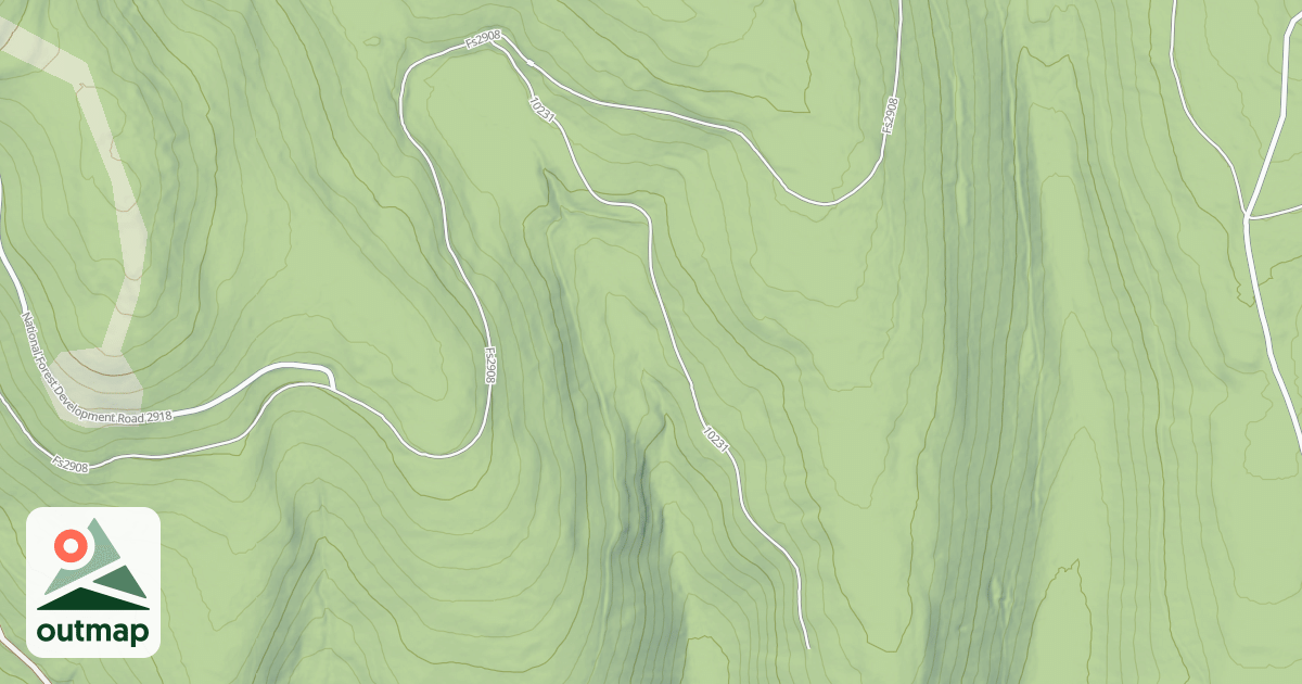 Map of EAST PEACOCK