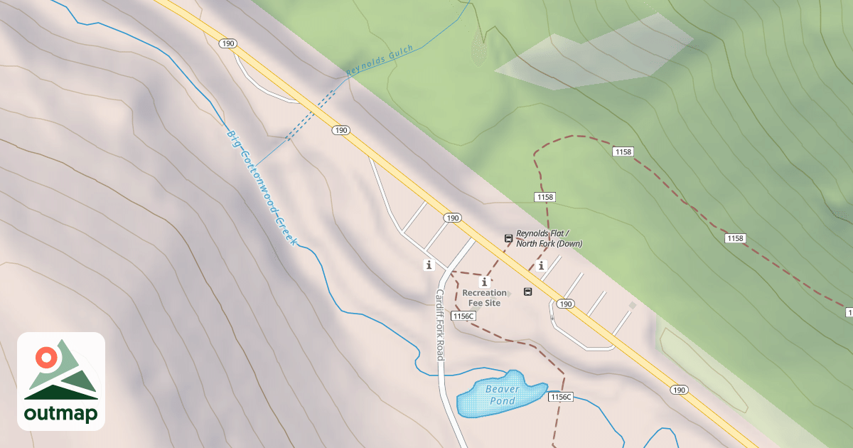 Map of CARDIFF FORK T.H