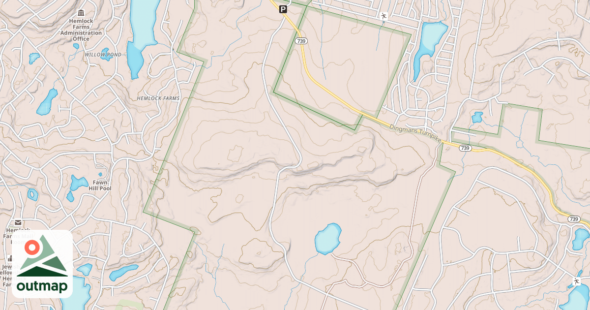 Map of Edgemere-Pecks Pond - Snowmobile Trails