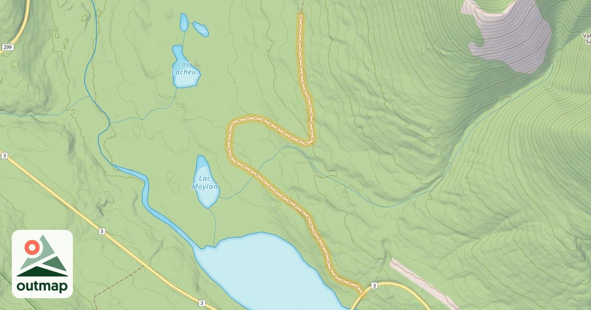 Map of Retour - Mont Vallières-de-Saint-Réal