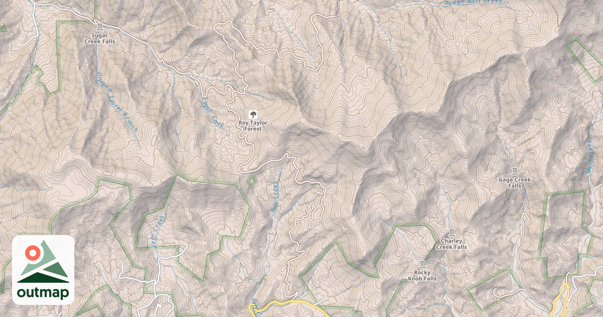 Map of SUGAR CREEK GAP