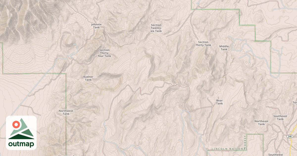 Map of INDIAN DIVIDE