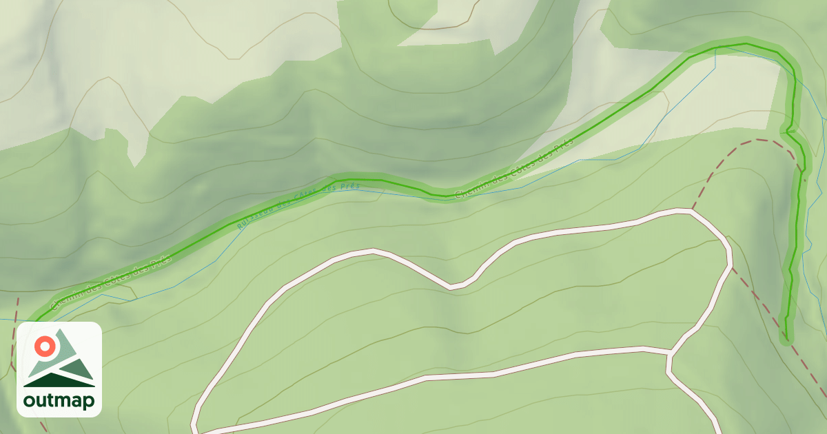Map of Chemin des Côtes des Prés