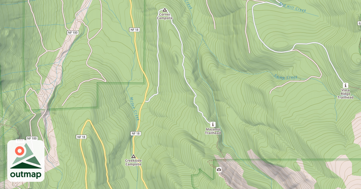 Map of LADD CREEK/CATHEDRAL RIDGE