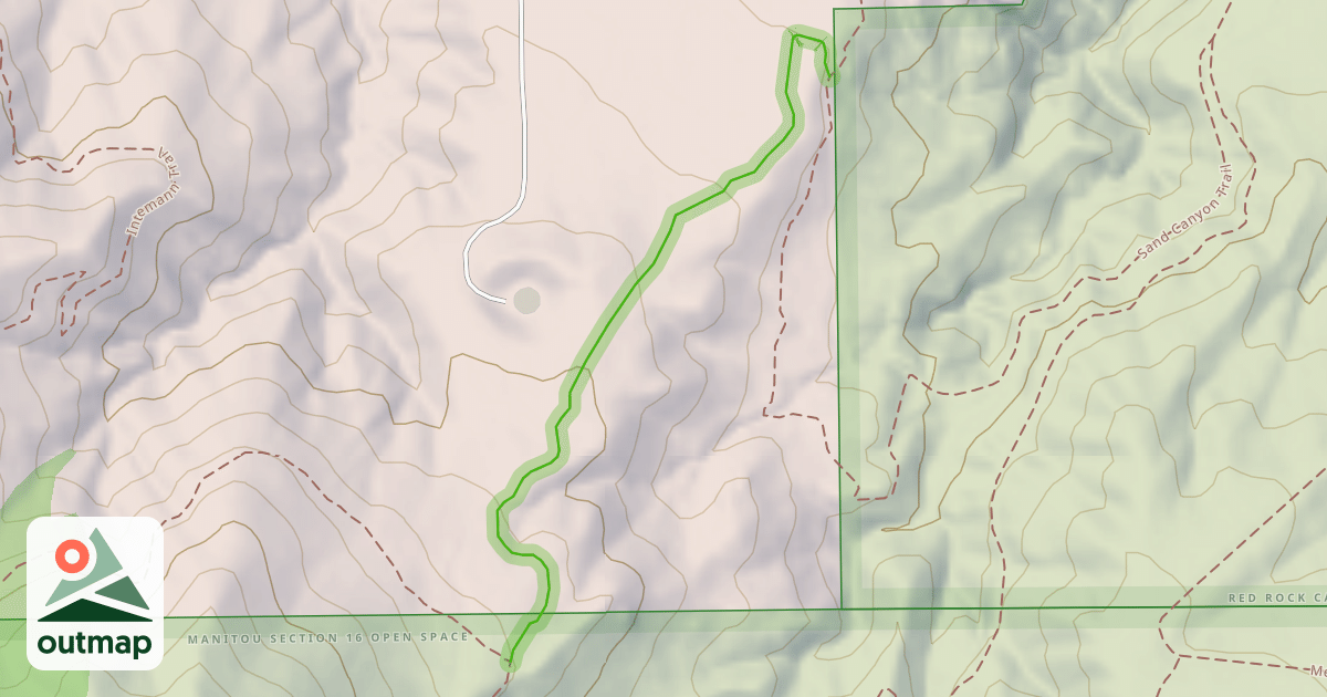 Map of Intemann Sand Canyon
