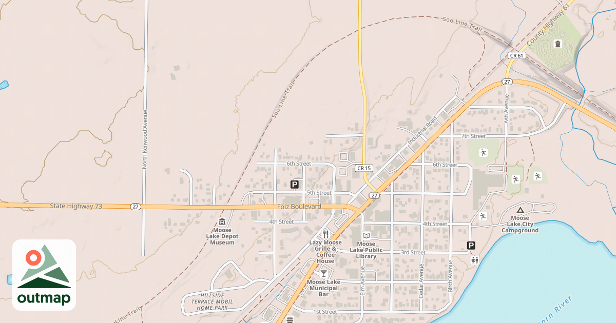 Map of Soo Line South: Carlton
