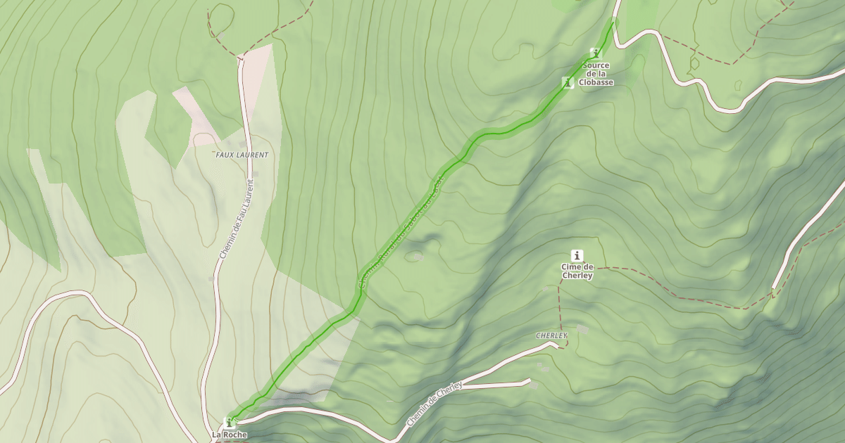 Map preview of Chemin Rural du Sabot au Lacat