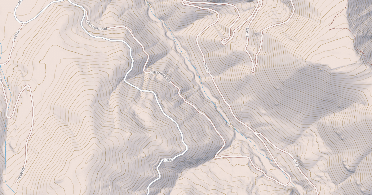 Map preview of CLIFF CREEK