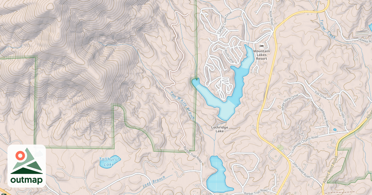 Map of BARKER TRAIL ROAD