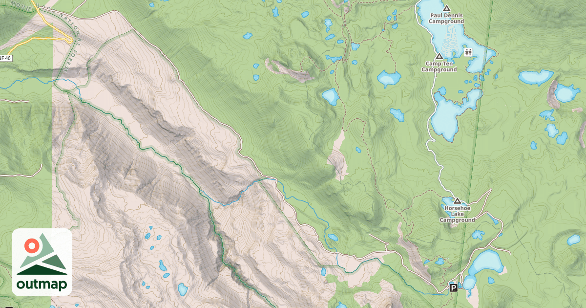 Map of SKYLINE RD/OLALLIE LAKE N.S.A.