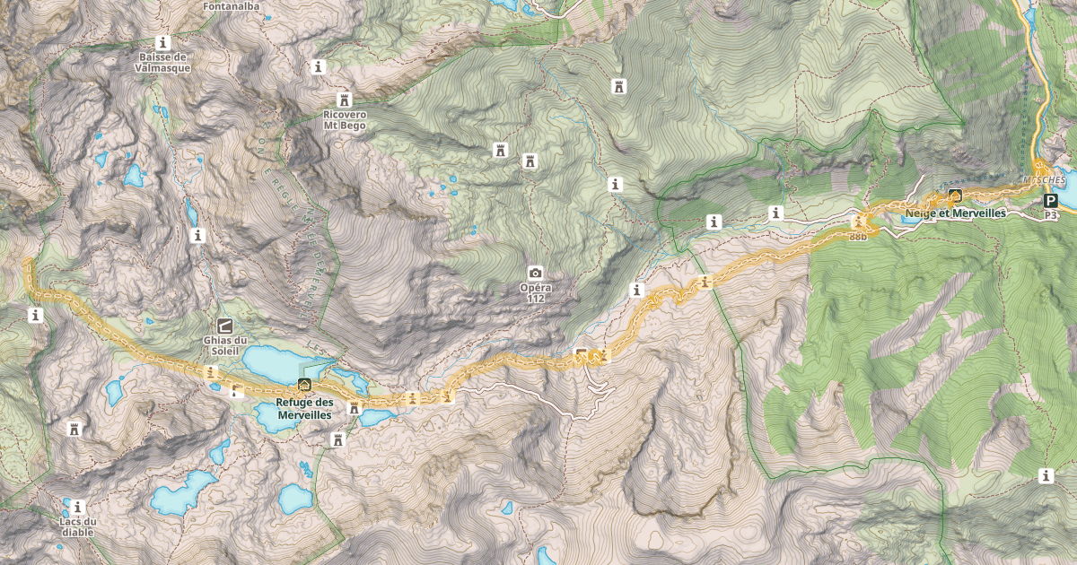 Map preview of Mont de l'Arpette — Les Mesches