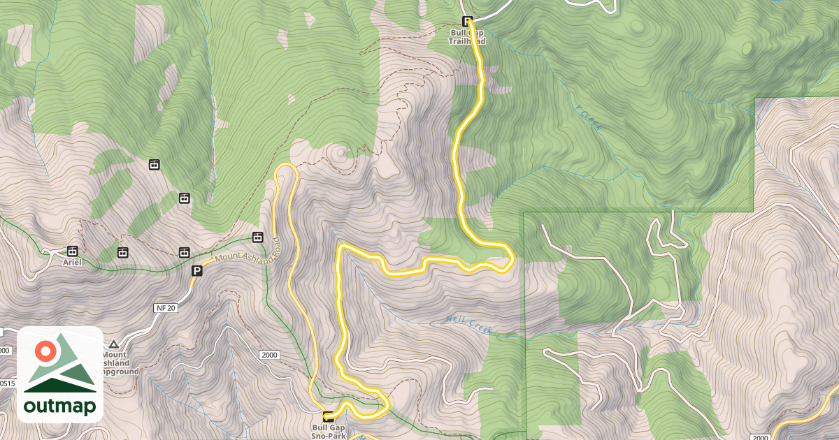 Map of Forest Road 2080