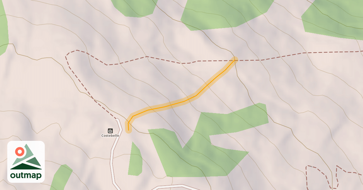 Map of Ancienne piste Courtil - Hors Piste