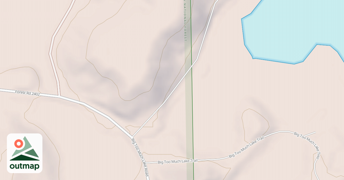Map of BIG TOO MUCH LAKE SPUR B