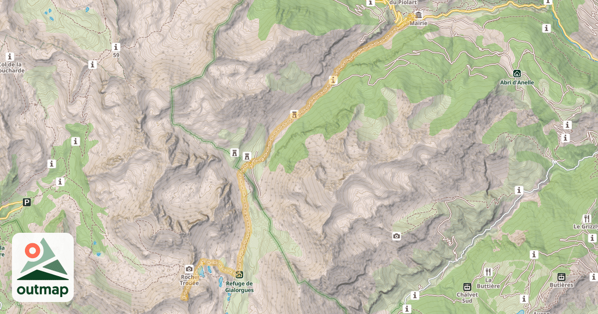 Map of Sommet de Gialorgues — Saint-Dalmas-le-Selvage
