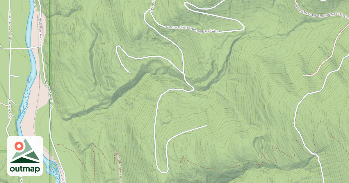 Map of COPPER FALLS A