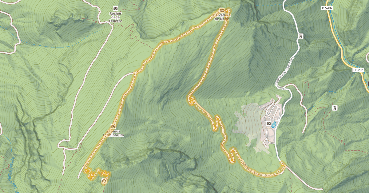 Map preview of Crête des Charmilles — Chartreuse de Curière