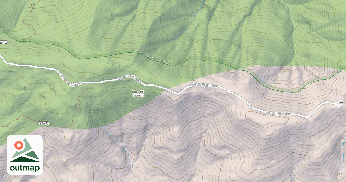 Map of 1 REYES PEAK