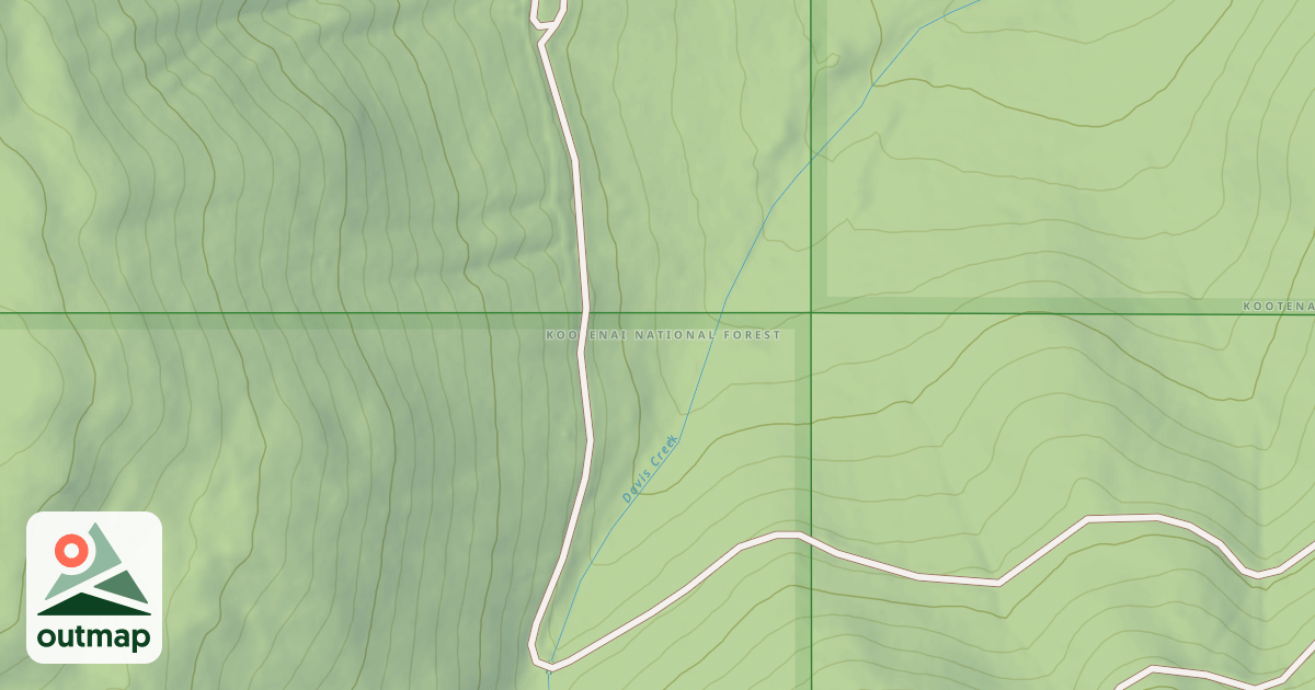 Map of DAVIS CREEK B