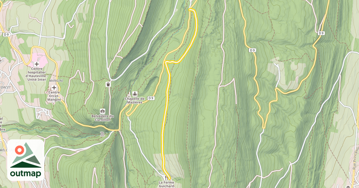 Map of Piste nordique Ferme Guichard