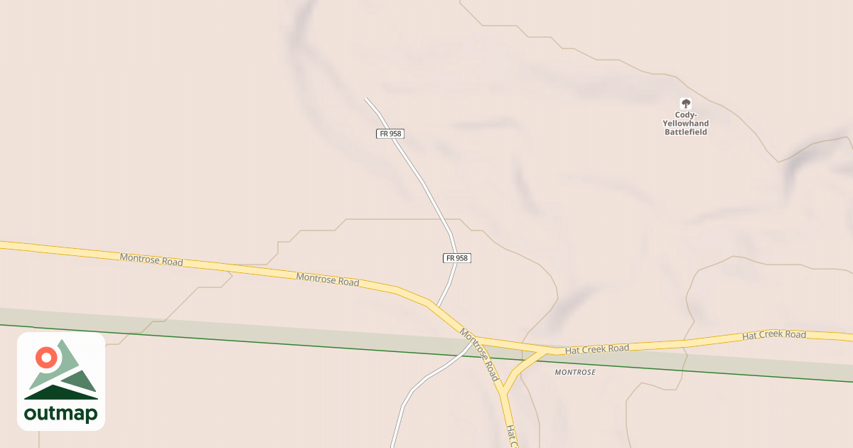 Map of WARBONNET BATTLEFIELD MEMORIAL