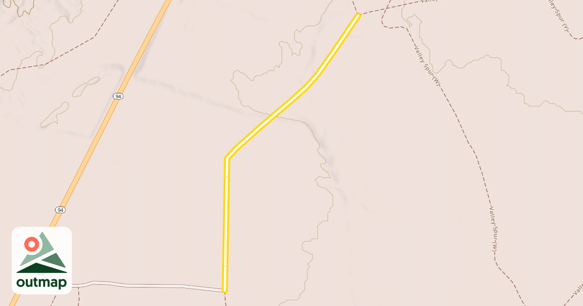 Map of Valley Spur Bike Loops 1, 3, 4 (W)