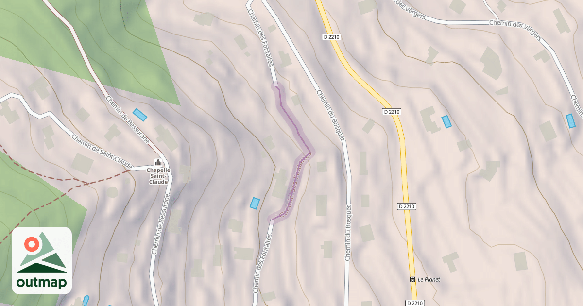 Map of Chemin des Fontaites