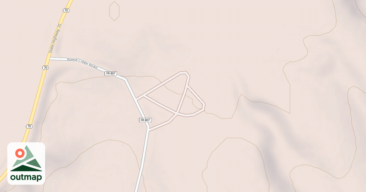 Map of BATTLE CREEK SPUR 2J
