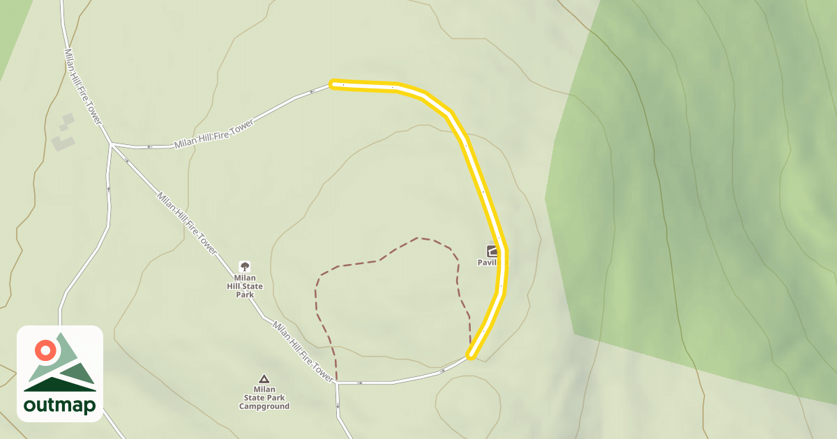 Map of Milan Hill Fire Tower