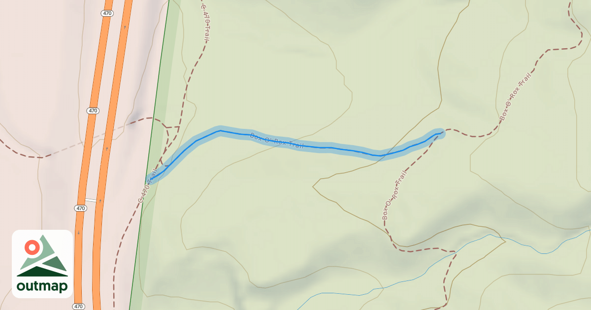 Map of Box O' Rox Trail