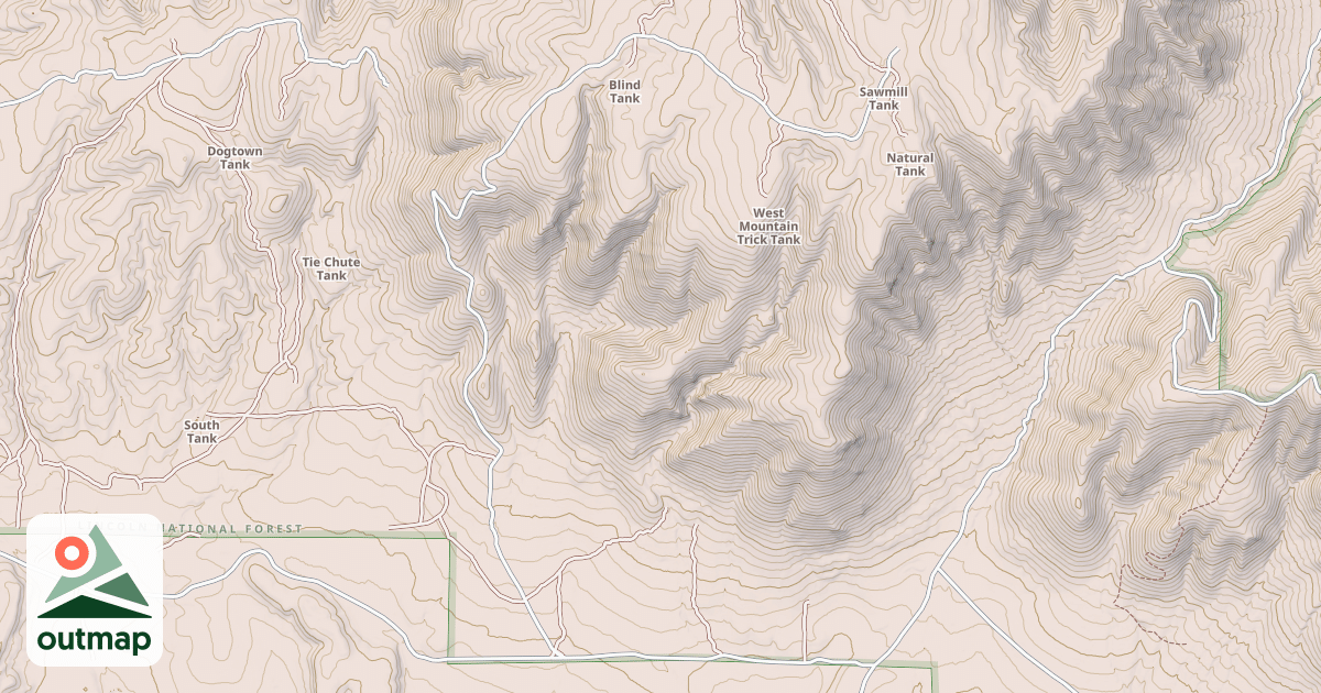 Map of WEST MTN