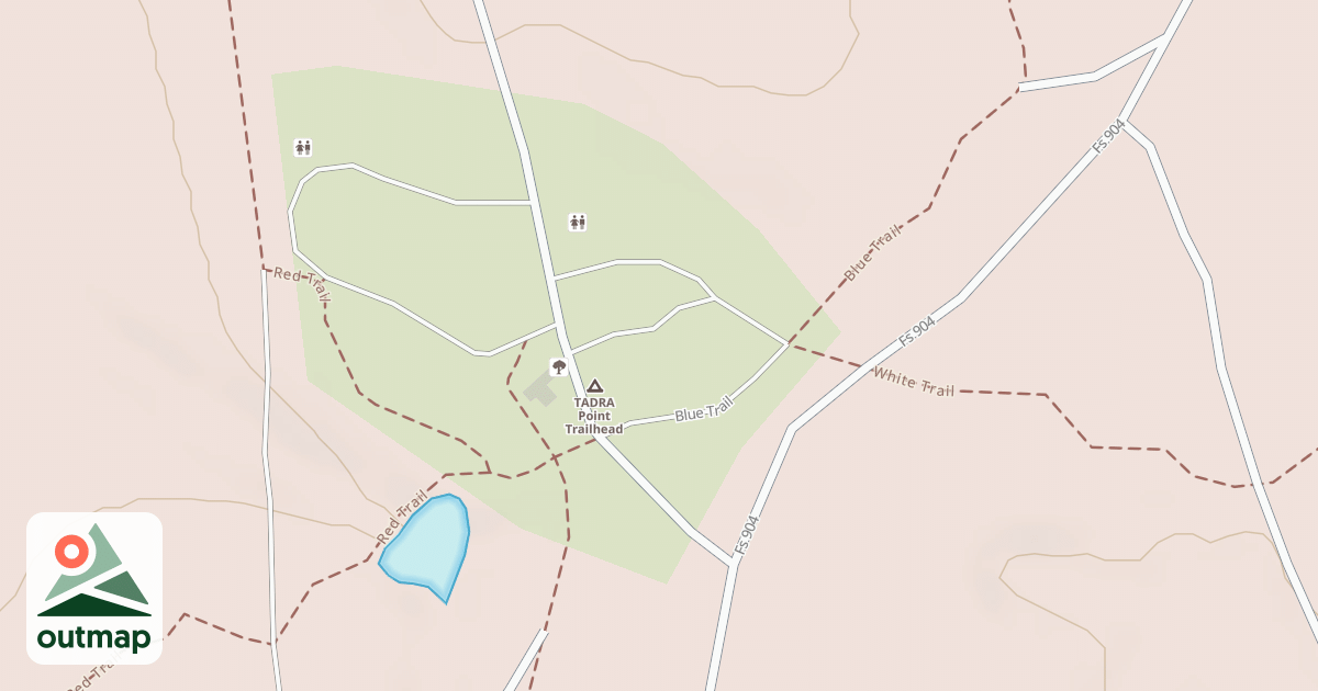Map of TADRA POINT TRAILHEAD LOOP