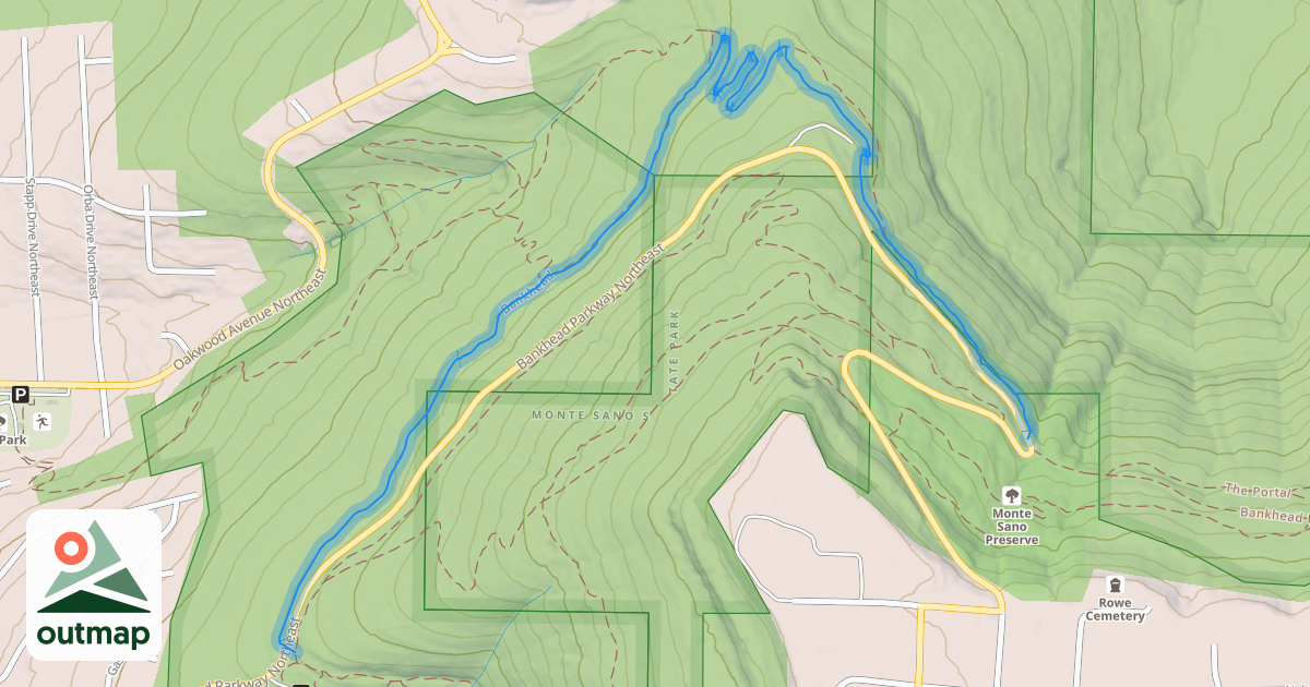 Map of Bankhead Trail