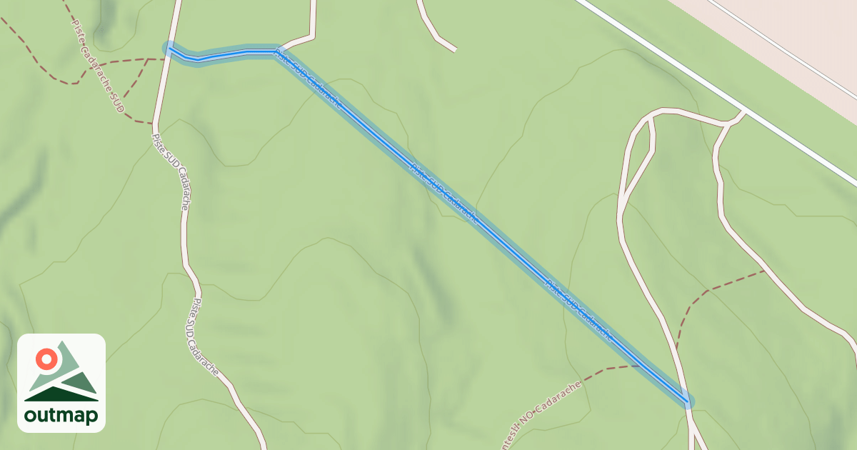Map of Piste SUD Cadarache