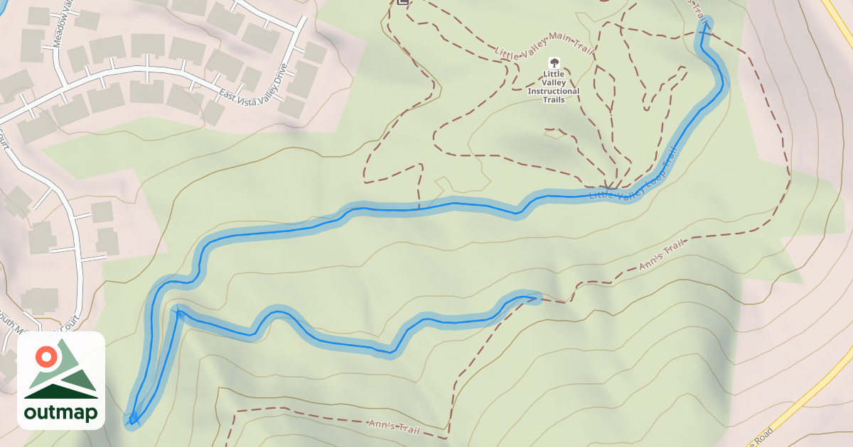 Map of Little Valley Loop Trail