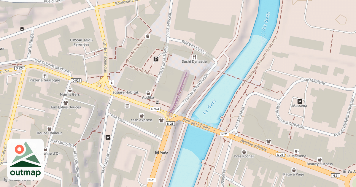 Map of Passage Tourterelle