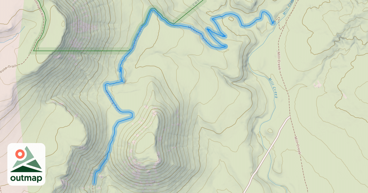 Map of Mustang Pass