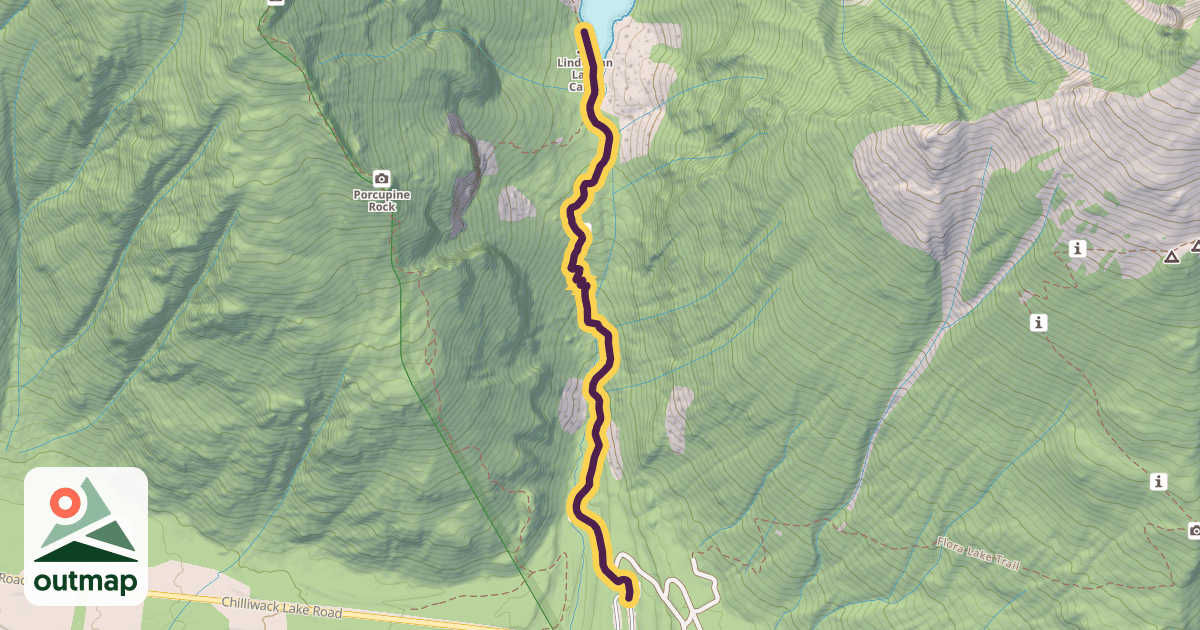 Map of Lindeman Lake Trail