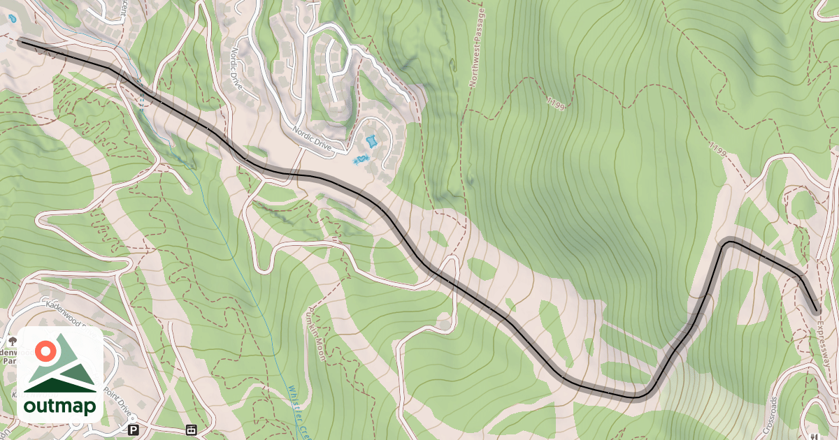 Map of Dave Murray Downhill - Lower