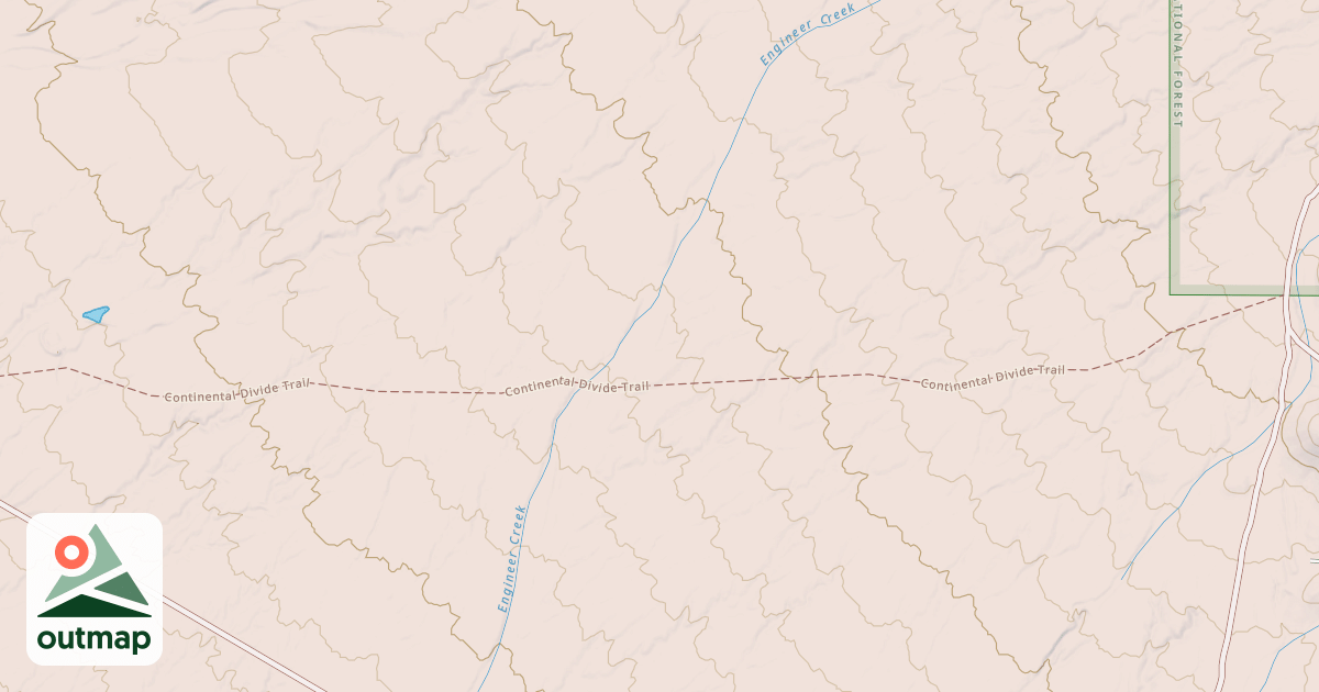 Map of Continental Divide National Scenic Trail