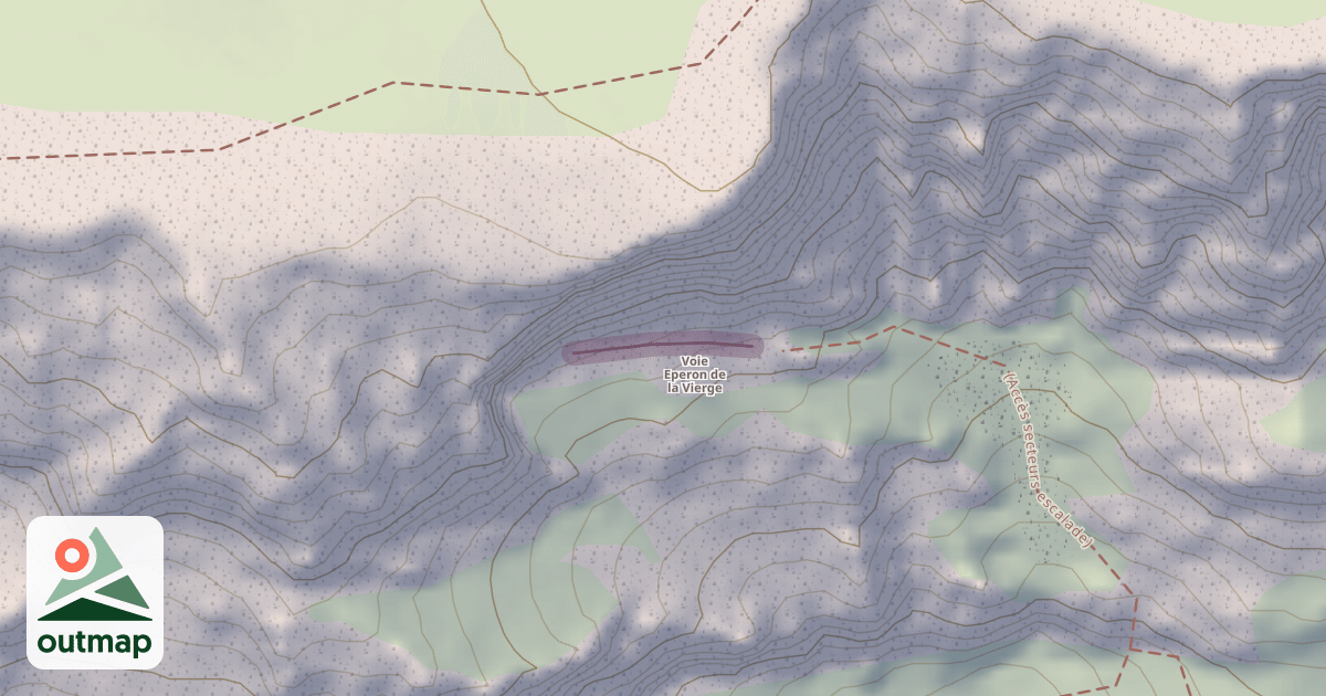 Map of Secteur Paroi de la Vierge