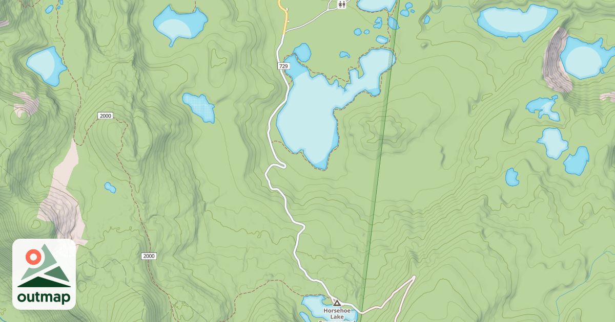 Map of SKYLINE RD/OLALLIE LAKE N.S.A.