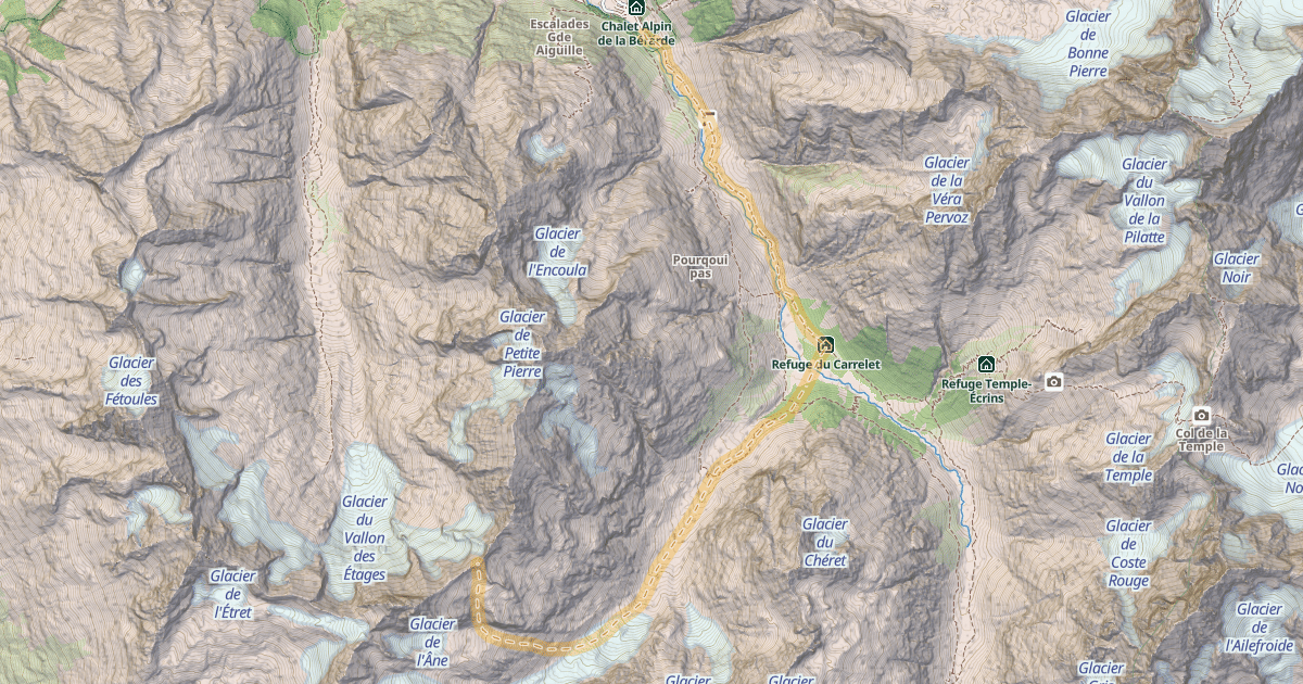Map preview of Crête de Clot Châtel — La Bérarde