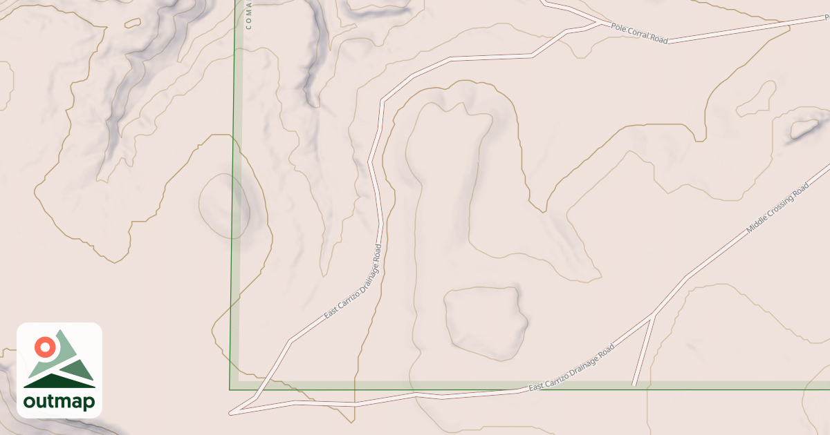 Map of EAST CARRIZO DRAINAGE