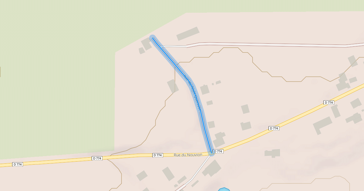 Map preview of Rue du Rejet Quenivet
