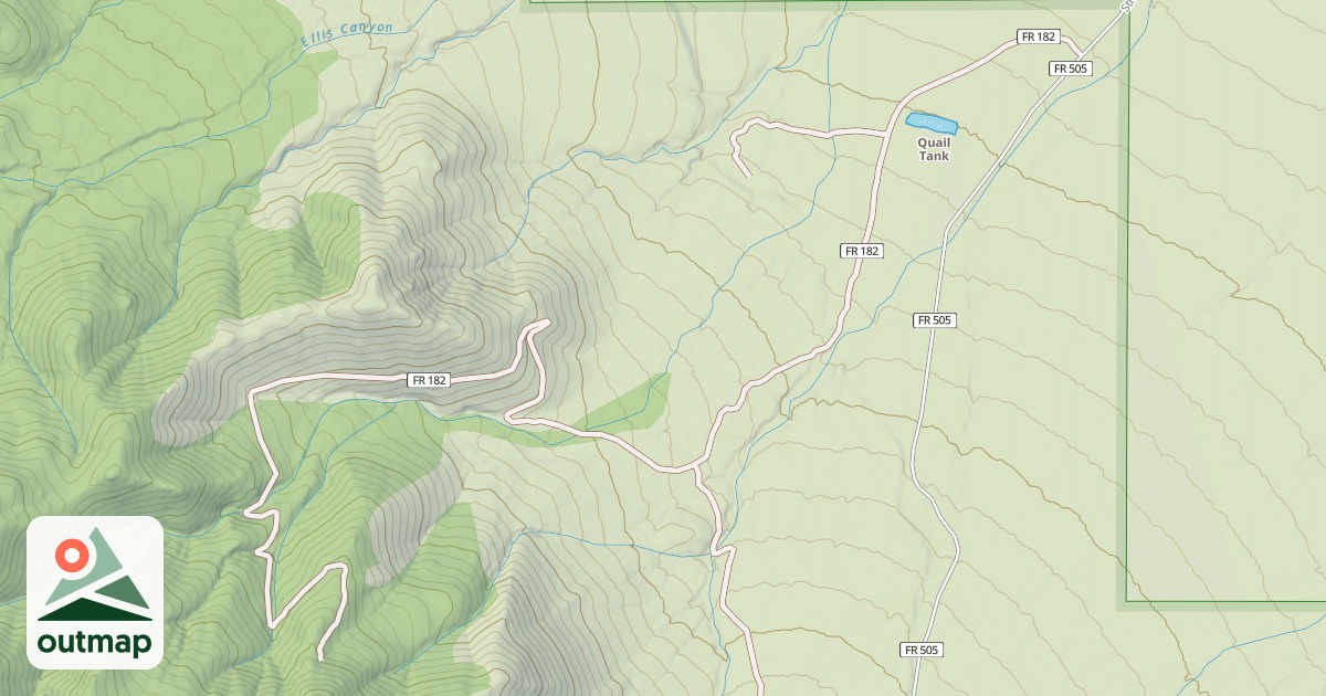 Map of USFS Motor Vehicle Use Map Roads {DFC72332-2B06-4D01-900D-E9B13C7F5C1A}