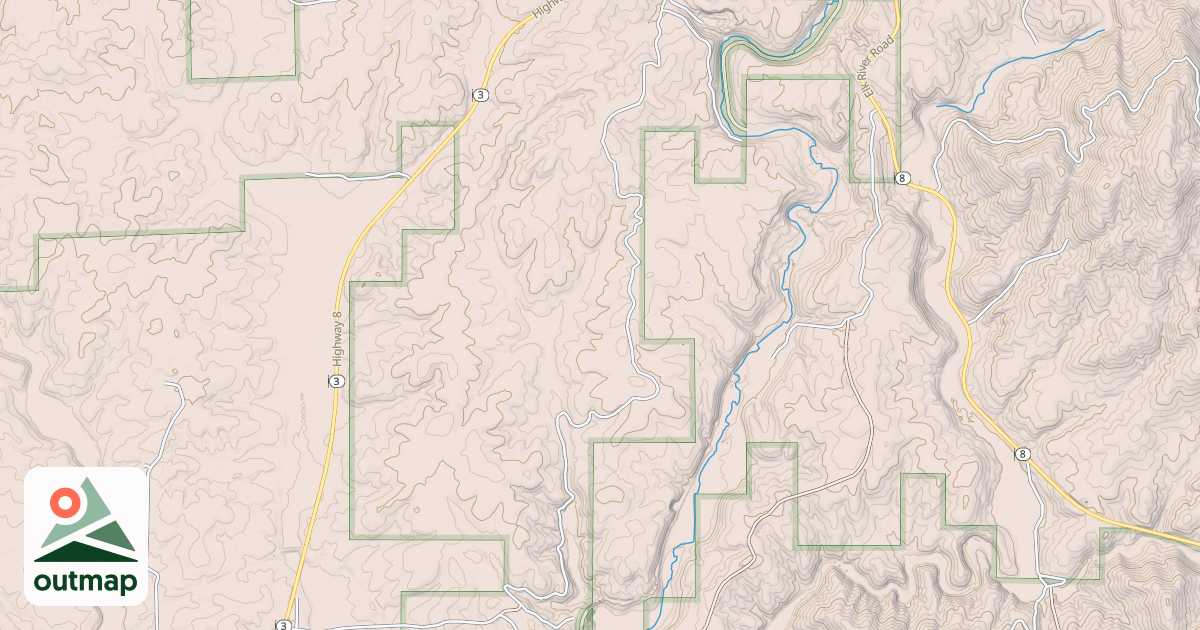 Map of DINNER BUCKET RIDGE